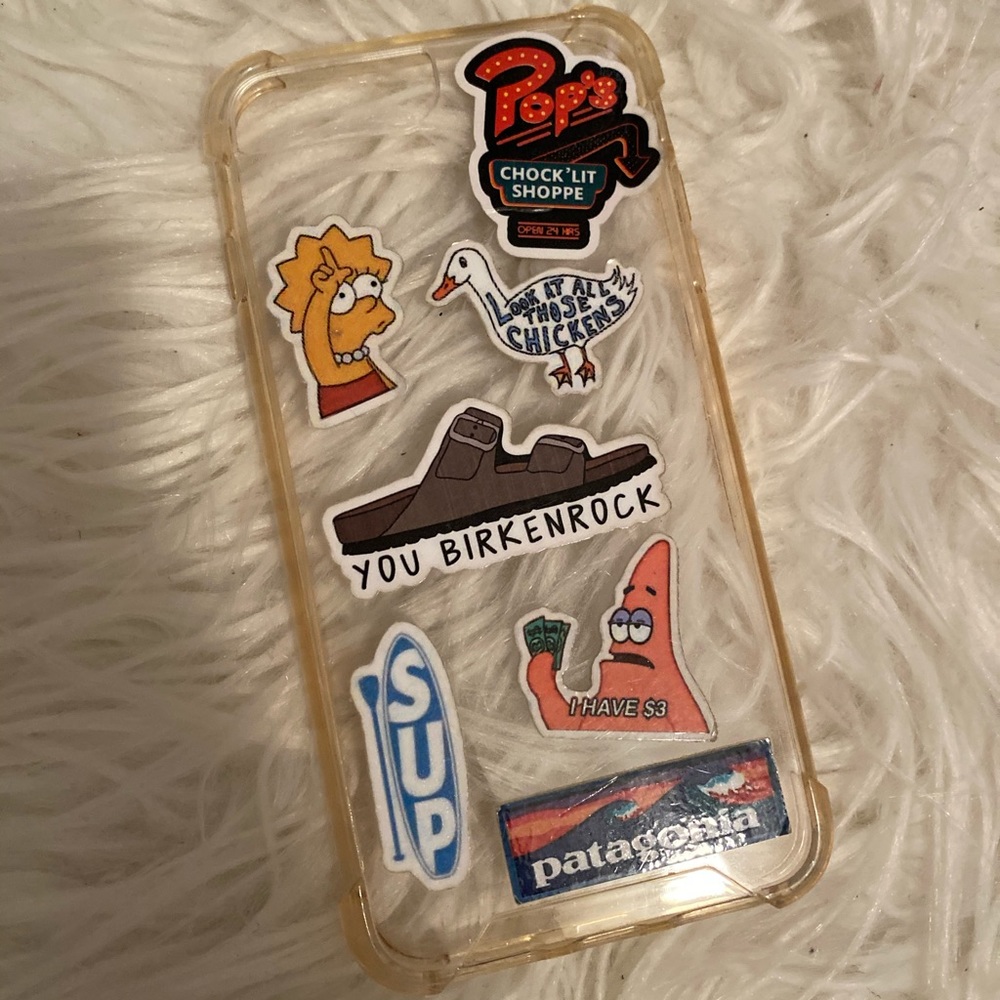 iPhone 6/7/8 plus clear sticker case